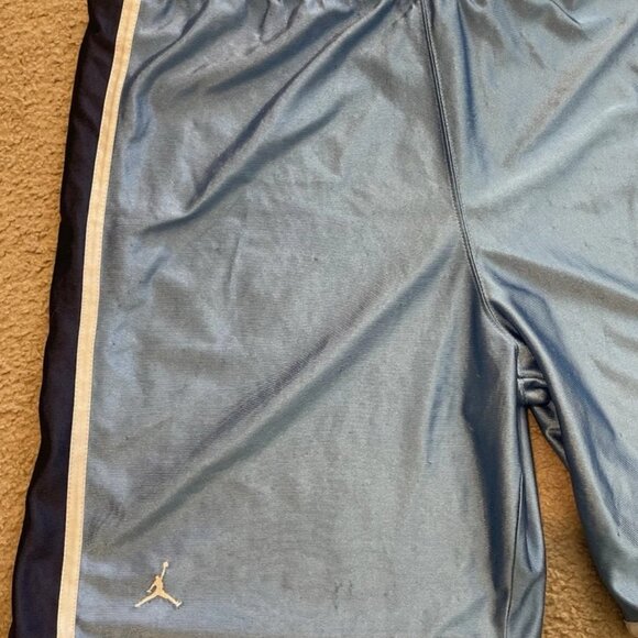 Vtg Jordan Reversible Basketball Shorts 2XL UNC Tarheels Silky Shiny Y2K Baggy‎ - Picture 5 of 12